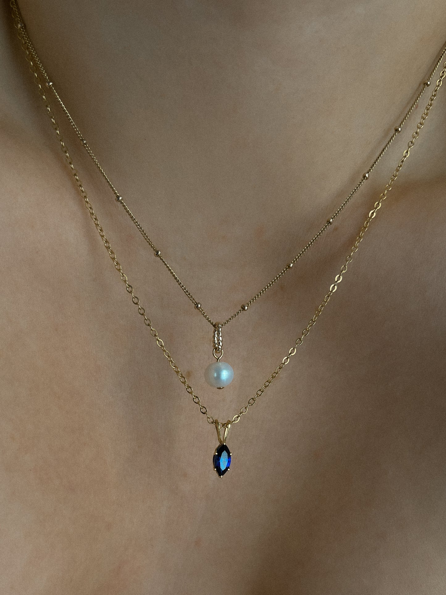 Round Pearl Necklace Charm