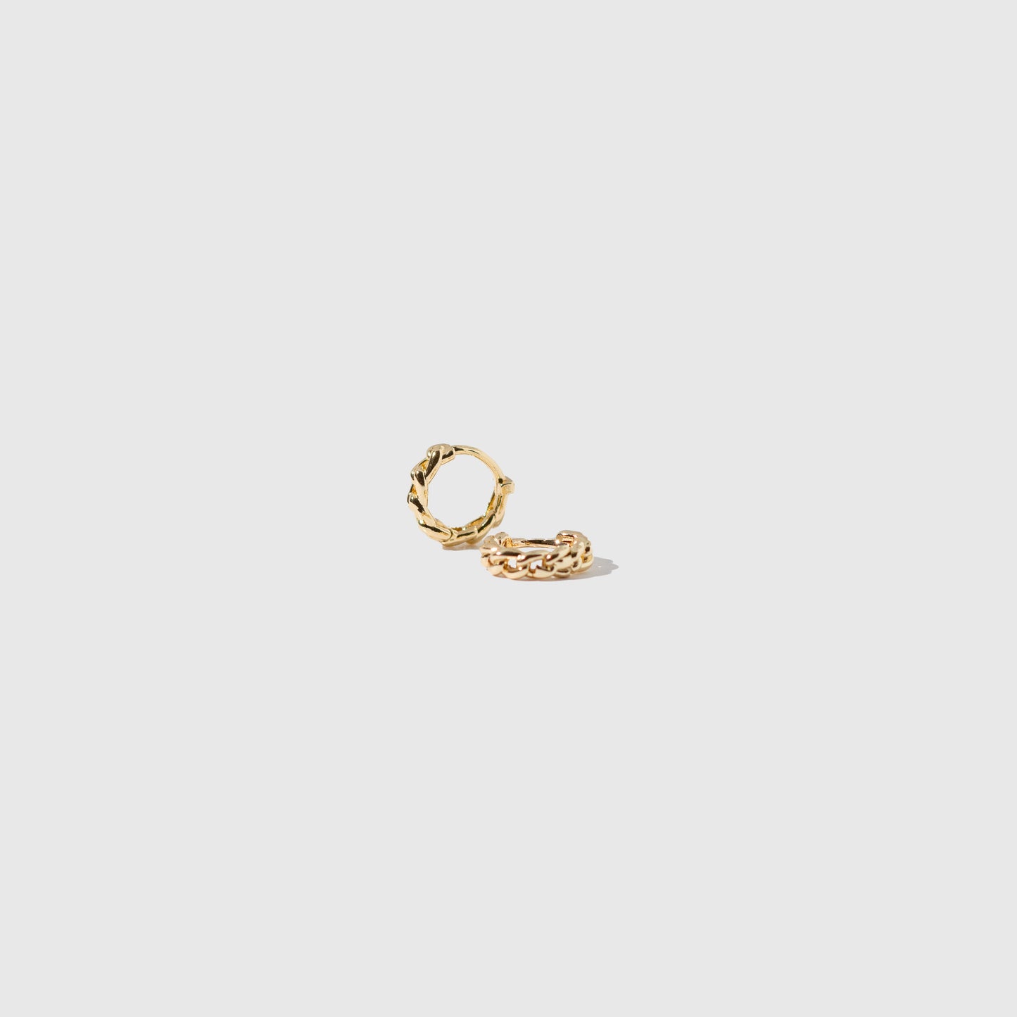 tiny curb chain huggies