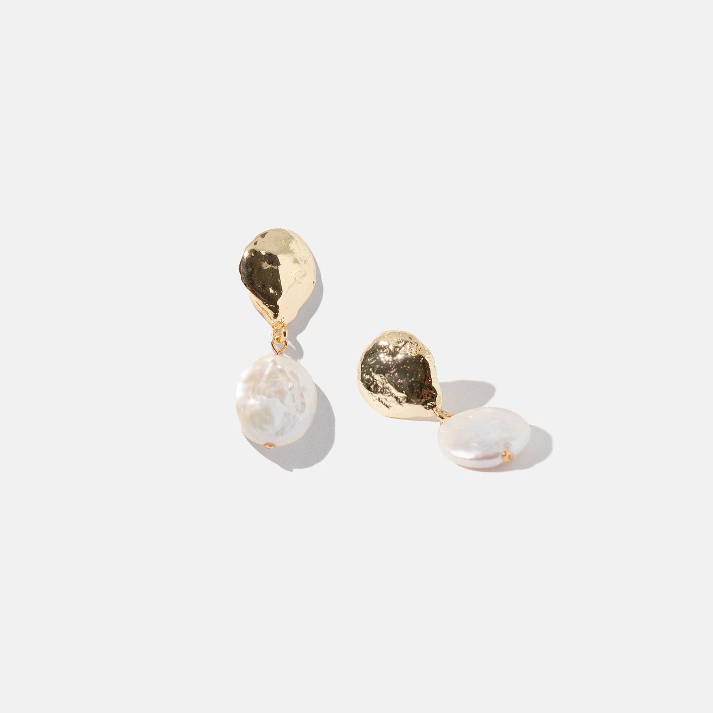 coin pearl earrings
