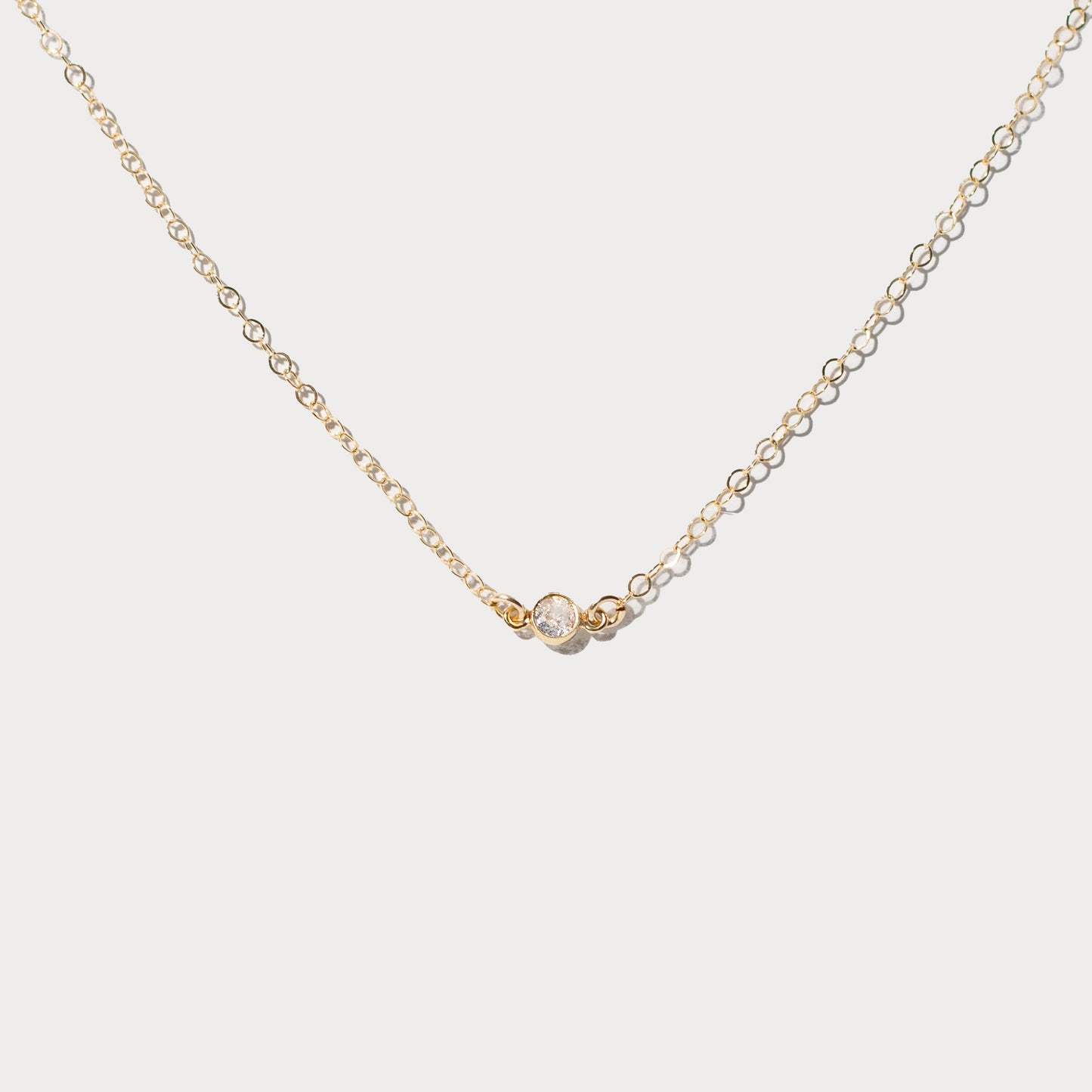 tiniest crystal necklace