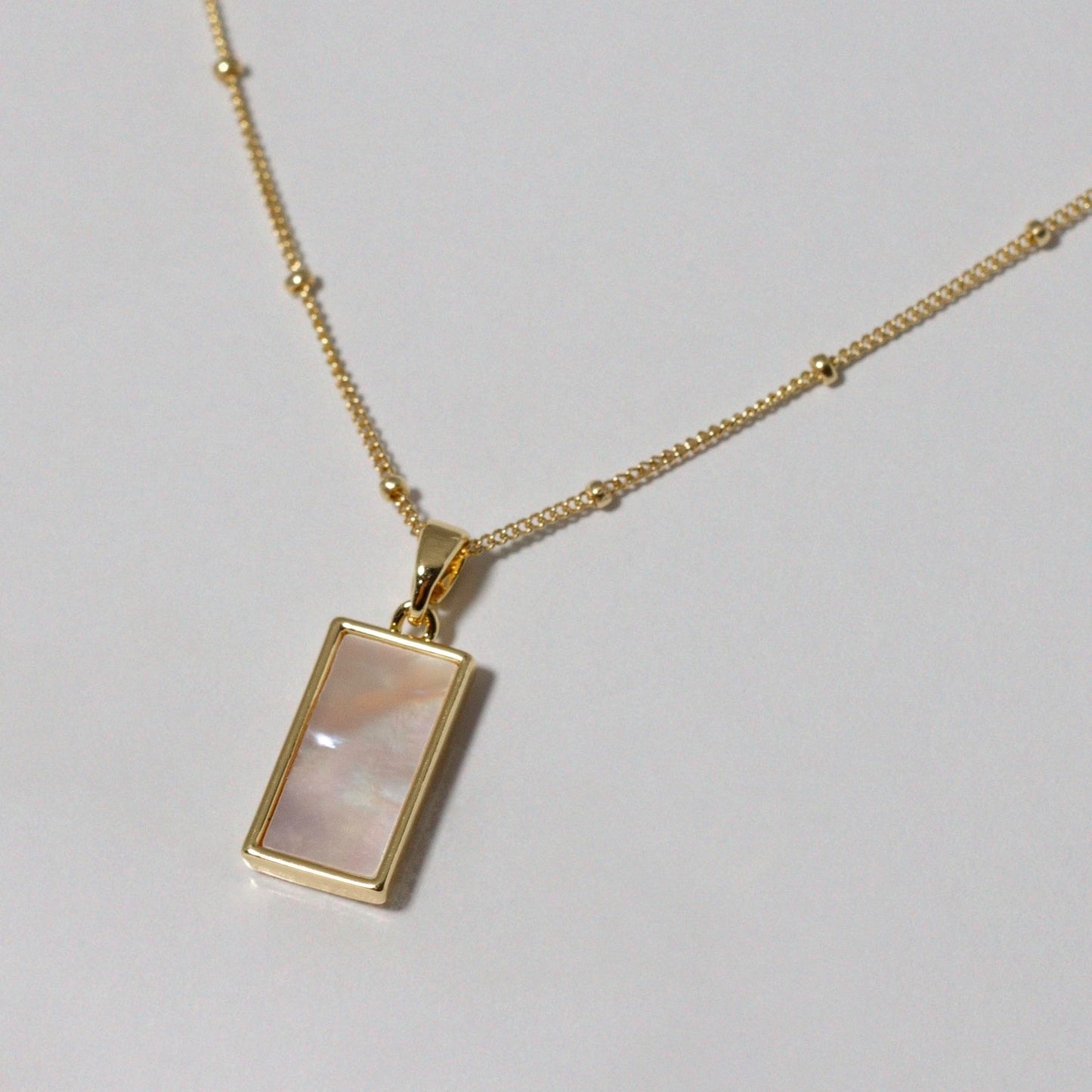 Mother of Pearl Bar Necklace