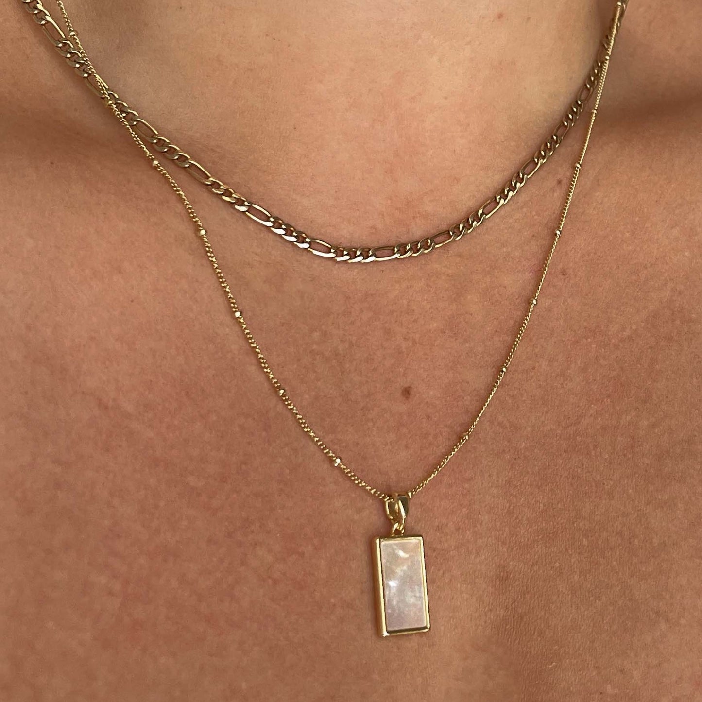 Mother of Pearl Bar Necklace