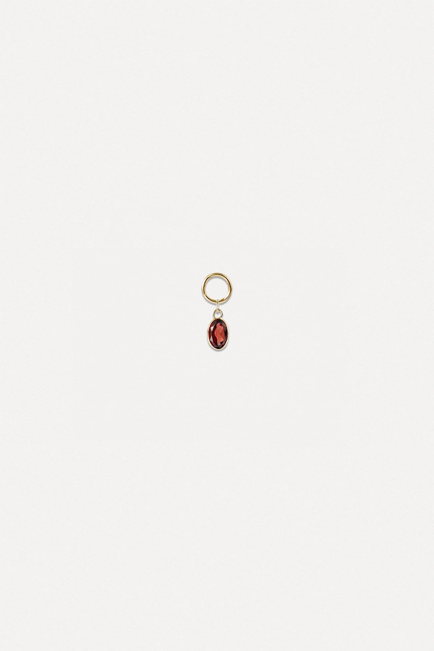 Garnet Hoop Charm