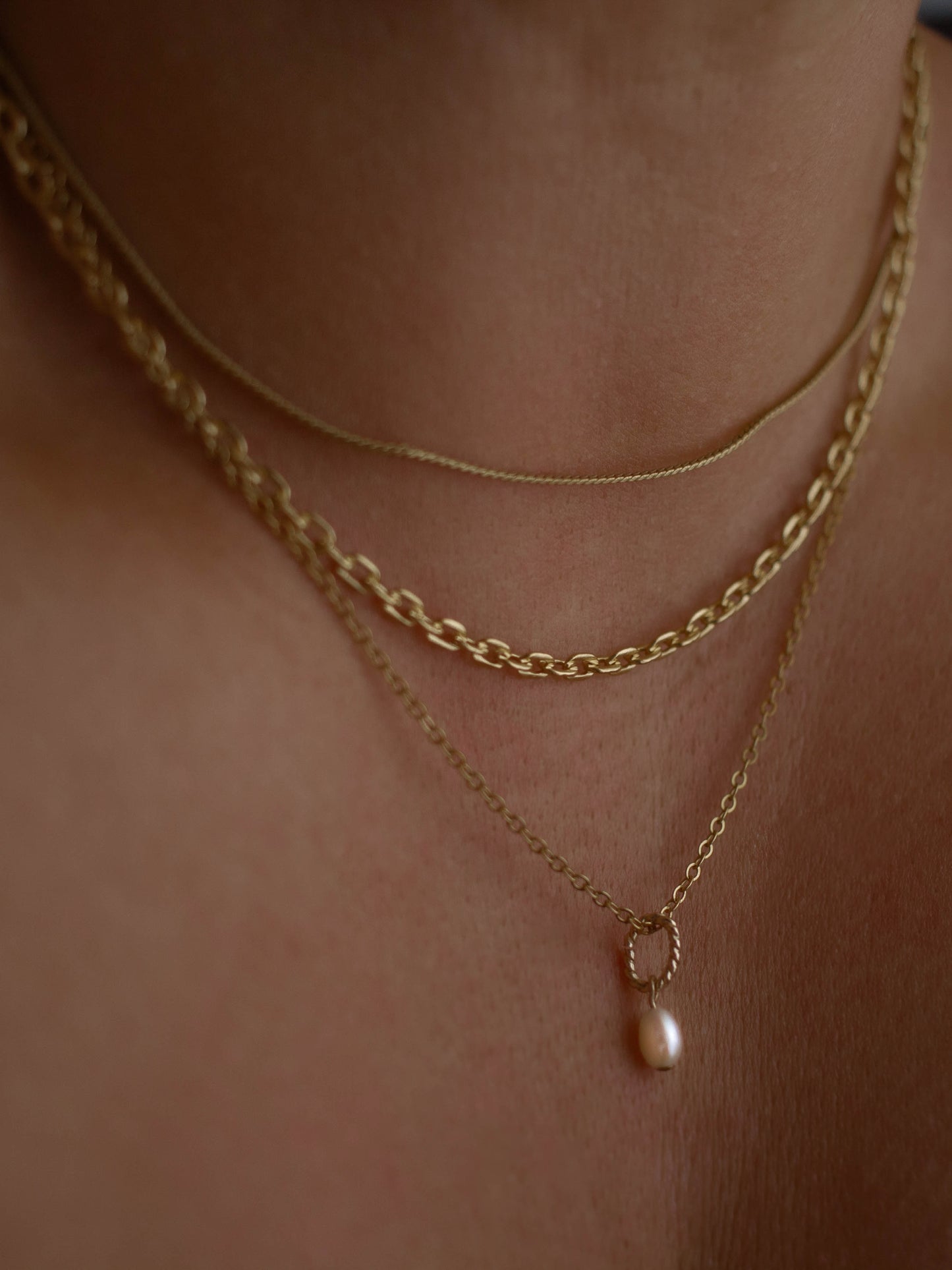 Tiny Pearl Necklace Charm
