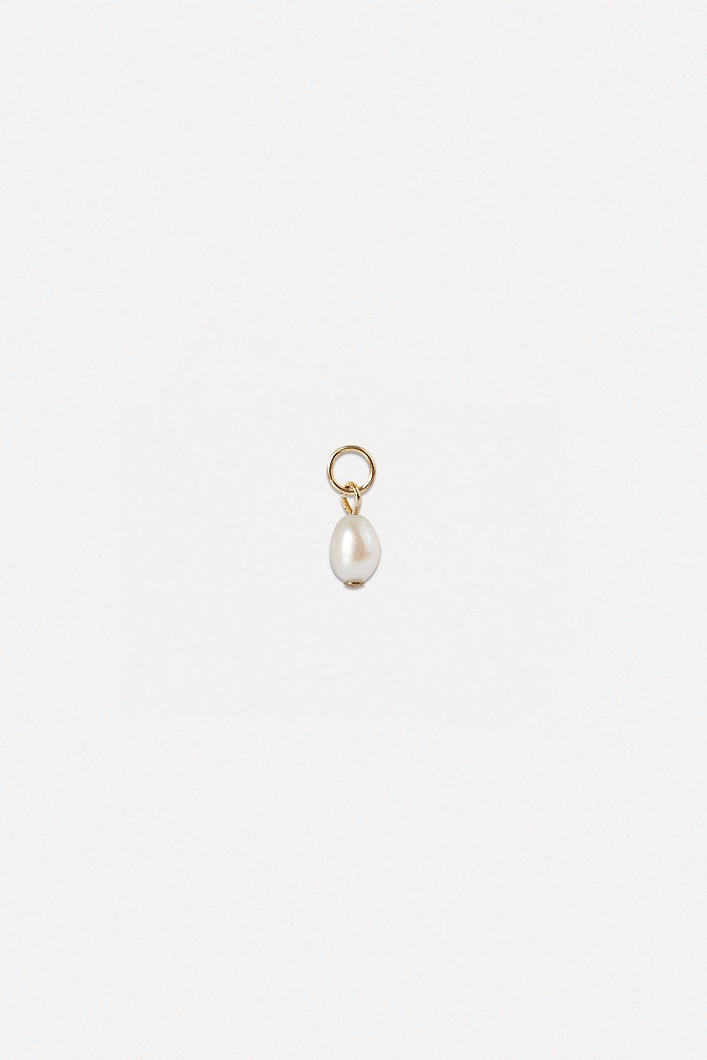 Tiny Pearl Hoop Charm