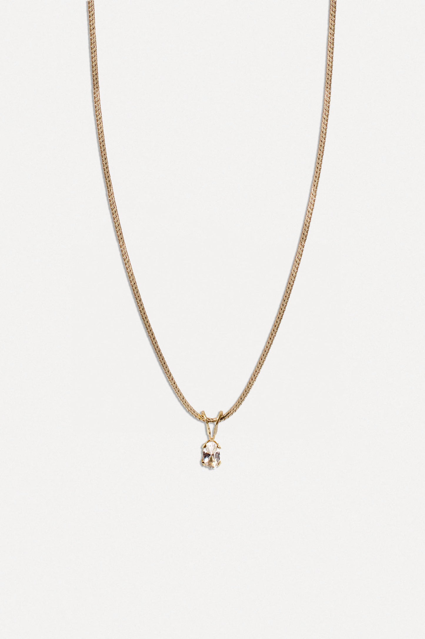 White Sapphire Pendant Necklace