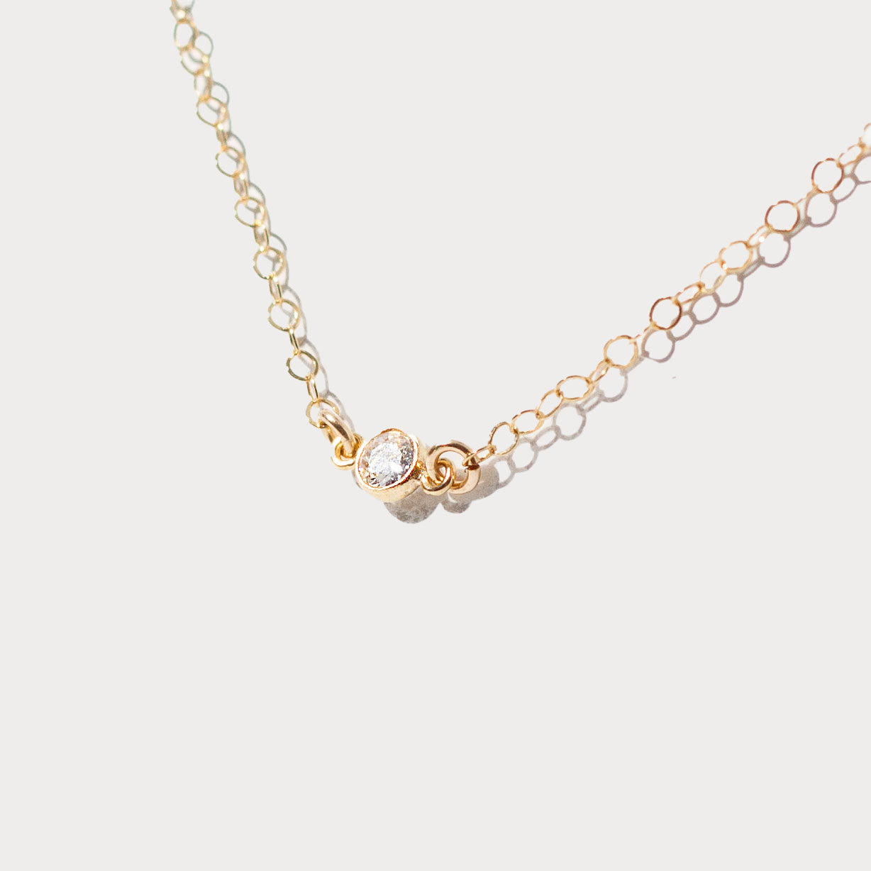 tiniest crystal necklace