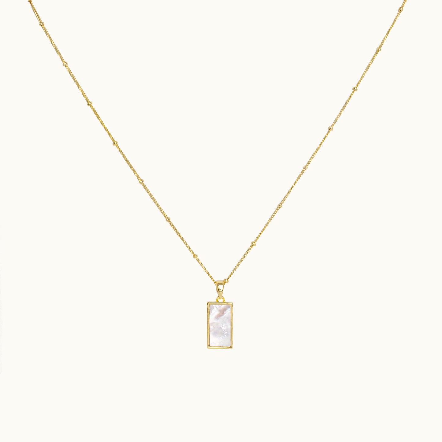 Mother of Pearl Bar Necklace