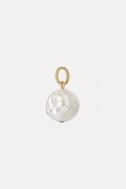 Coin Pearl Necklace Charm