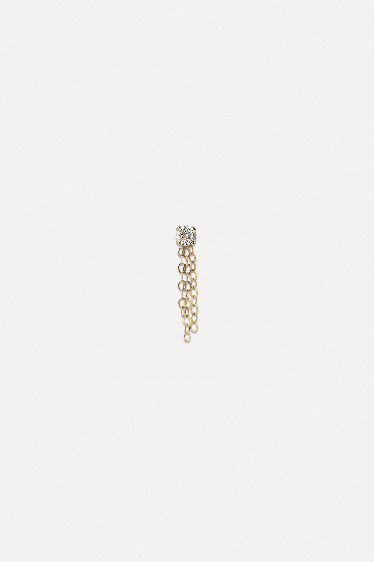 Studs with Chain Charm