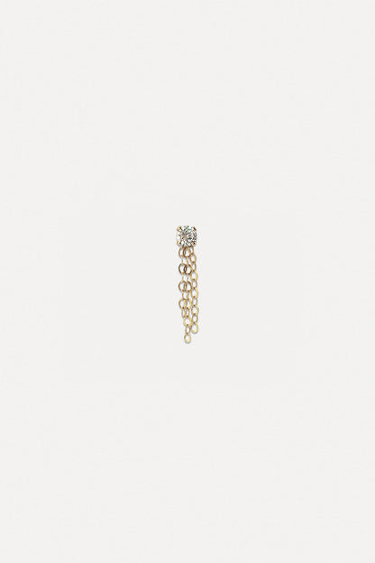 Studs with Chain Charm